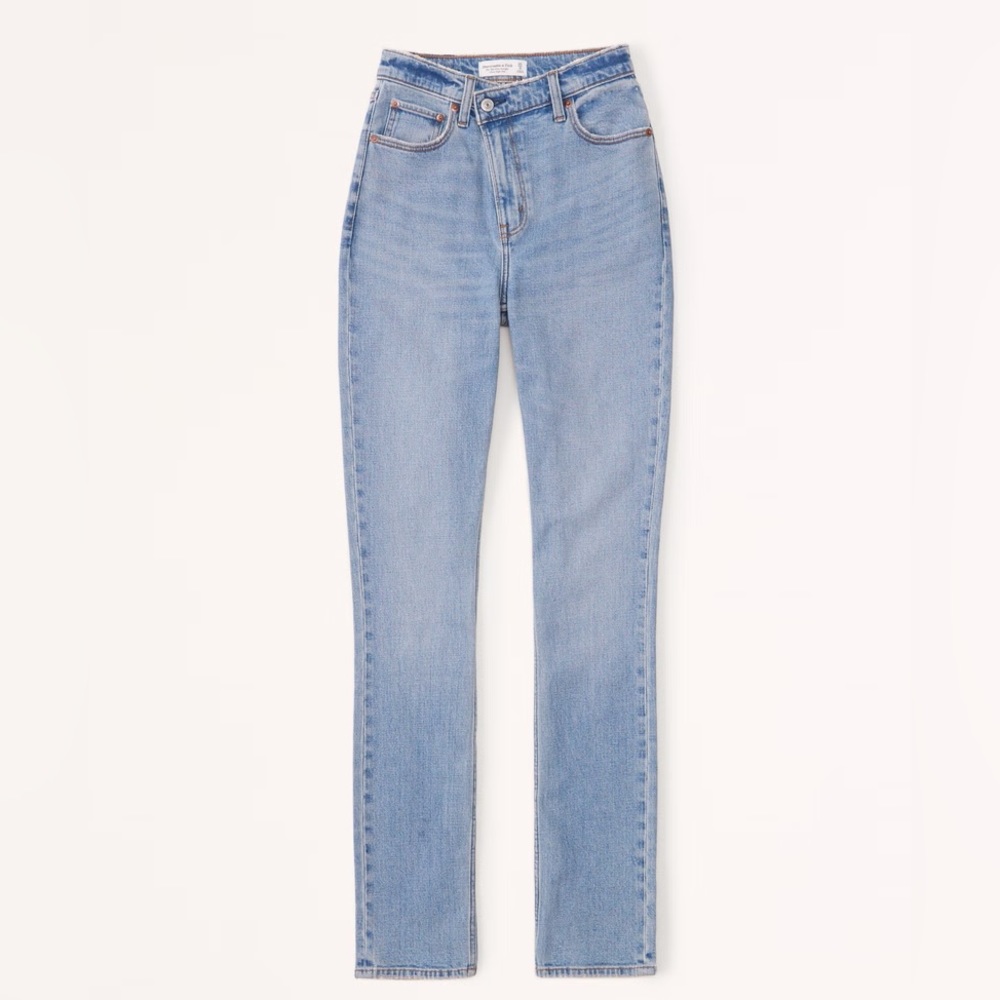 NWT Abercrombie and Fitch Curve Love Ultra High Rise 90s Slim Straight - Picture 4 of 7